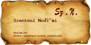 Szentesi Noémi névjegykártya