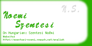 noemi szentesi business card